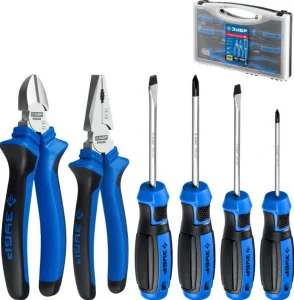 Набор инструментов 6 предметов слесарных пластиковый кейс Зубр Профессионал 2201-H6_z02