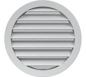 Решетка вентиляционная круглая D160мм алюм с фланцем 16РКМ (Era)