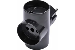 Разветвитель 3-м б/з, черный ADP10-15-20 Stekker *1