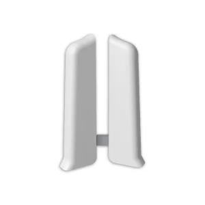 Заглушки для плинтуса (левая/правая) 001 Белый 80мм Лексида