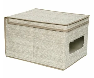 Короб для хранения с крышкой "Латте", Д400 Ш300 В250, бежевый