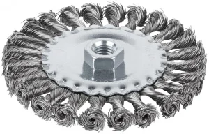 Щетка для УШМ М14 0,5х125мм крученая проволока, плоская, блистер Cutop Profi 82-909 *1