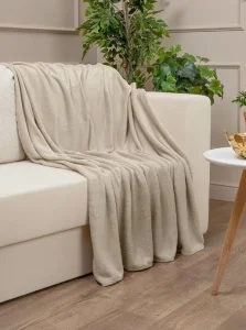 Плед фланель однотонный скрутка 150х200см TF FNP BE10 1520