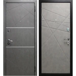 Дверь входная металлическая Абстракция 2 бетон светлый 860х2050 левая