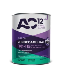 Эмаль ПФ-115 АС12 черный 5кг