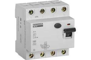 Устройство защитного отключения ВД1-63 4Р 32А 30мА GENERICA ИЭК MDV15-4-032-030
