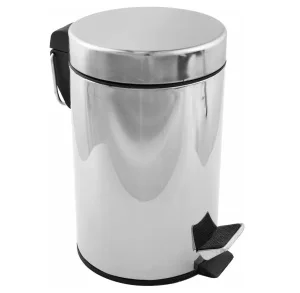 Ведро для мусора с педалью хром, 3л Fora, H101