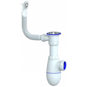 Сифон бутылочный 1 1/2"х40 с круглым переливом B421 (Unicorn) *1/40