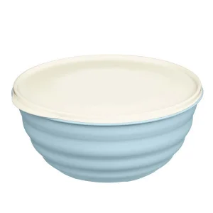 Миска круглая "Latina" 1,1л с крышкой (голубой)