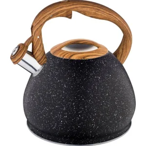 Чайник Agness "Black Marble" 3л со свистком термоаккумулирующее дно индукция 937-811 *1/6