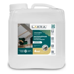 Грунтовка акриловая Лакра глубокого проникновения против плесени 4кг
