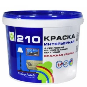 Краска ВДАК Радуга 210 интерьерная (влажная уборка) 7,5кг