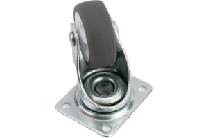 Колесо апп. поворот, п/п обод, серая рез, подшип.скольж,  площадка, D30, б/т - пакет Tech-Krep 15236