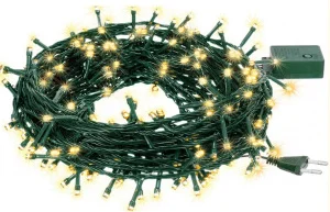 Гирлянда VEGAS «Нить» 10м IP20 100 теплых LED ламп контроллер 8 режимов зеленый провод 220v 55062 *1