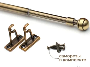 Карниз Кафе KF103 60-80см шар рифленый, антик *1