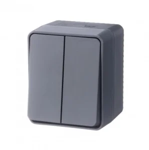 Выключатель 2-кл ОП "AtlasDesign" PROFI IP54 10 АХ, антрацит ATN544051 (Systeme Electric) *1