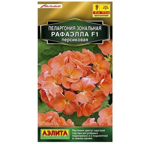 Пеларгония Рафаэлла F1 персиковая  5шт (Аэлита) R2846  1