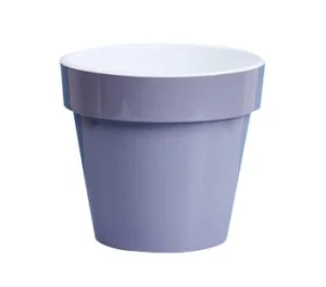 Кашпо пласт 1л d=145 мм h=130 мм 'Порто' со вставкой серый шелк (ПА)
