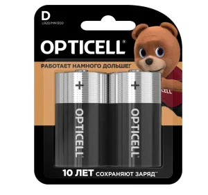 Элемент питания алкал. D (LR20) 1.5В (упак 2шт) 5051005 (Basic Opticell) *1
