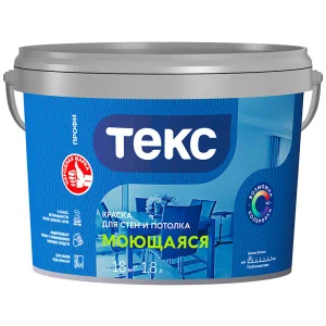 Краска ВД ПРОФИ моющаяся супербелая Текс 1,8л