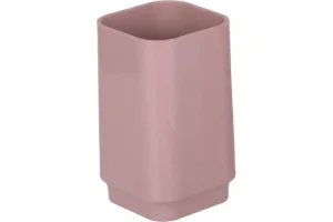 Стакан для зубных щеток "Квадро" пластик пудровый PS0221CA-TB (Аквалиния) *1