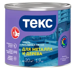 Эмаль ПФ-115 Текс для металла и дерева/ОПТИМУМ белая матовая 1,9кг