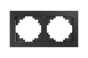 Рамка 2-м "Катрин" стекло графит GFR00-7002-06 Stekker *1