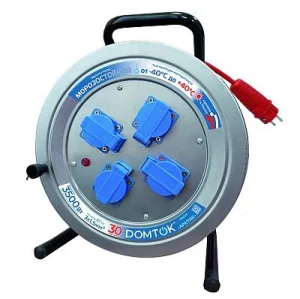 Удлинитель на метал. катушке 4х30м с/зазем. 16А IP44 3.5кВт КГ 3х1.5 с защ. крышкой АРКТИК 2585 (Domtok) *1
