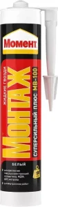 Жидкие гвозди"Момент-Монтаж суперсильн. плюс" МВ-100, 380г. белый/12 "