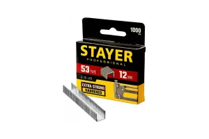 Скобы для степлера 12мм тип 53 A/10/JT21, калибр 23GAуп-1000шт Stayer Professional 3159-12 *1
