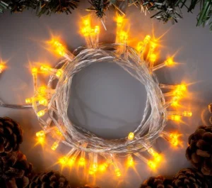 Гирлянда «Нить» 5 м IP20 прозрачная нить 50 LED свечение жёлтое 8 режимов 220 В 3556760 *1