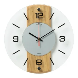 Часы настенные "Классика" стеклянные  круглые с МДФ, d=34 см Рубин 3435-001 *1