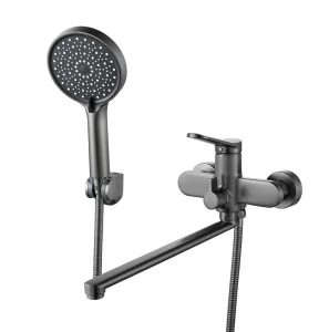 Смеситель для ванны Shevanik S4322T оружейная сталь