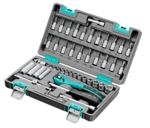 Набор инструментов 47 предм. 1/4", Cr-V, S2, усиленный кейс Stels 14099 *1