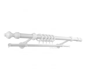 Карниз "Эконом" Ø28мм с U-шиной 1,6м, Белый *1