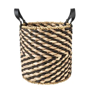 Корзина для хранения с ручками "Суматра", Д260 Ш260 В260, натуральный, черный Sun-05