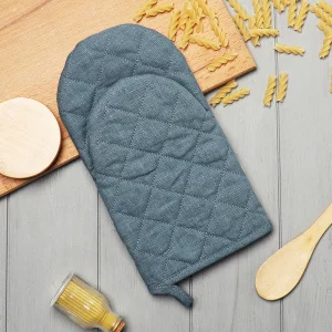 Варежка-прихватка Этель ECO turquoise, 15х28 см, 100% лён, 245 г/м2 10245284