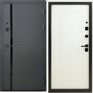 Дверь входная металлическая 10 см [1] Б 960х2050 левая 2-сув. пан графит сер/пан 9019-1.TD10-1 с фурн. (М040351)