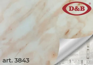 Пленка самоклеящаяся D&B 0,45*8м  мрамор бледно-коричневый 3843 *1/20