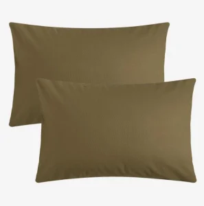 Комплект наволочек "Этель" 50х70 см - 2 шт, зеленый, 100% хлопок, поплин 7789242