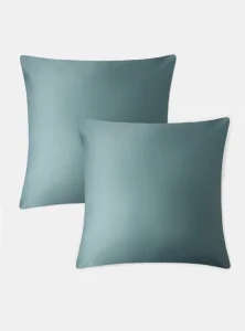 Комплект наволочек "Этель" 70х70 см - 2 шт, изумруд,  100% хлопок, мако-сатин 10792866