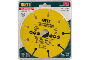 Диск пильный по дереву 125х22,2мм, карбидная режущая кромка 37642 Fit *1