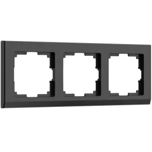 Рамка Werkel Stark на 3 поста (черный матовый) W0031808