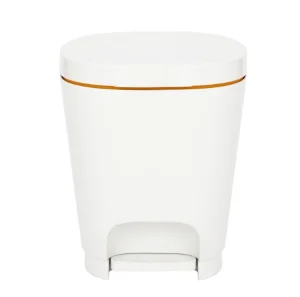 Ведро круглое 8л белое с педалью "YUTO" ЭП 825589 (Элластик-Пласт) *1