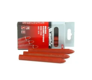 Мелки разметочные восковые 120мм красные уп-6шт. Matrix 84818 *1