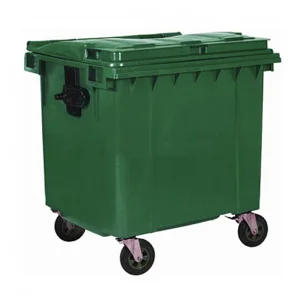 Контейнер для мусора1100л п/э на колёсах зелёный МКТ-1100 *1