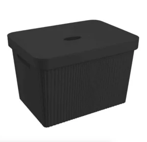 Контейнер Velvet 380х270х249мм 20л с крышкой черный 434249713