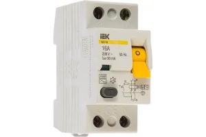 Выключатель дифференциального тока (УЗО) 2п 16А 30мА тип AC ВД1-63 IEK MDV10-2-016-030