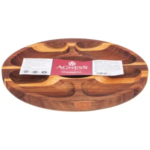 Менажница Agness Акация 5 Секций 28Х28Х2,5 См