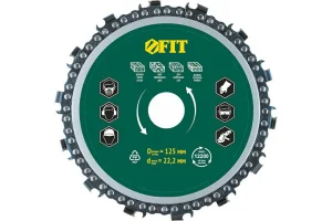 Диск отрезной цепной по дереву 125х22,2мм, толщина реза 6мм 37649 Fit *1